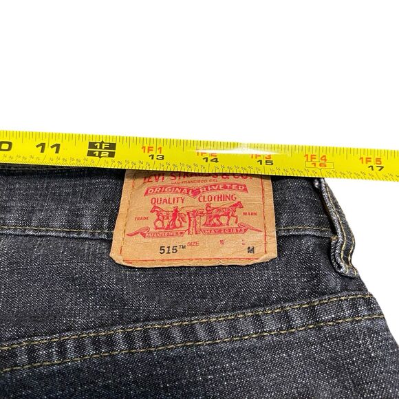 Women’s Levi’s 515 Nouveau Boot Cut Stretch 12 MIS M 32x32 Y2K Dark Wash Mid - Picture 6 of 12